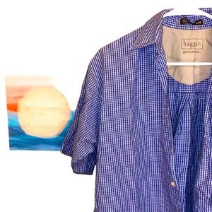 button down collar short sleeve shirt haggar